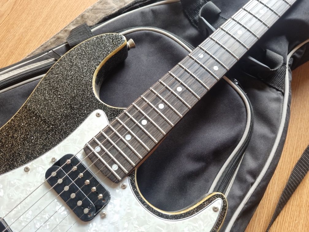 Gitara elektryczna JET js jak nowa pokrowiec pasek ortega