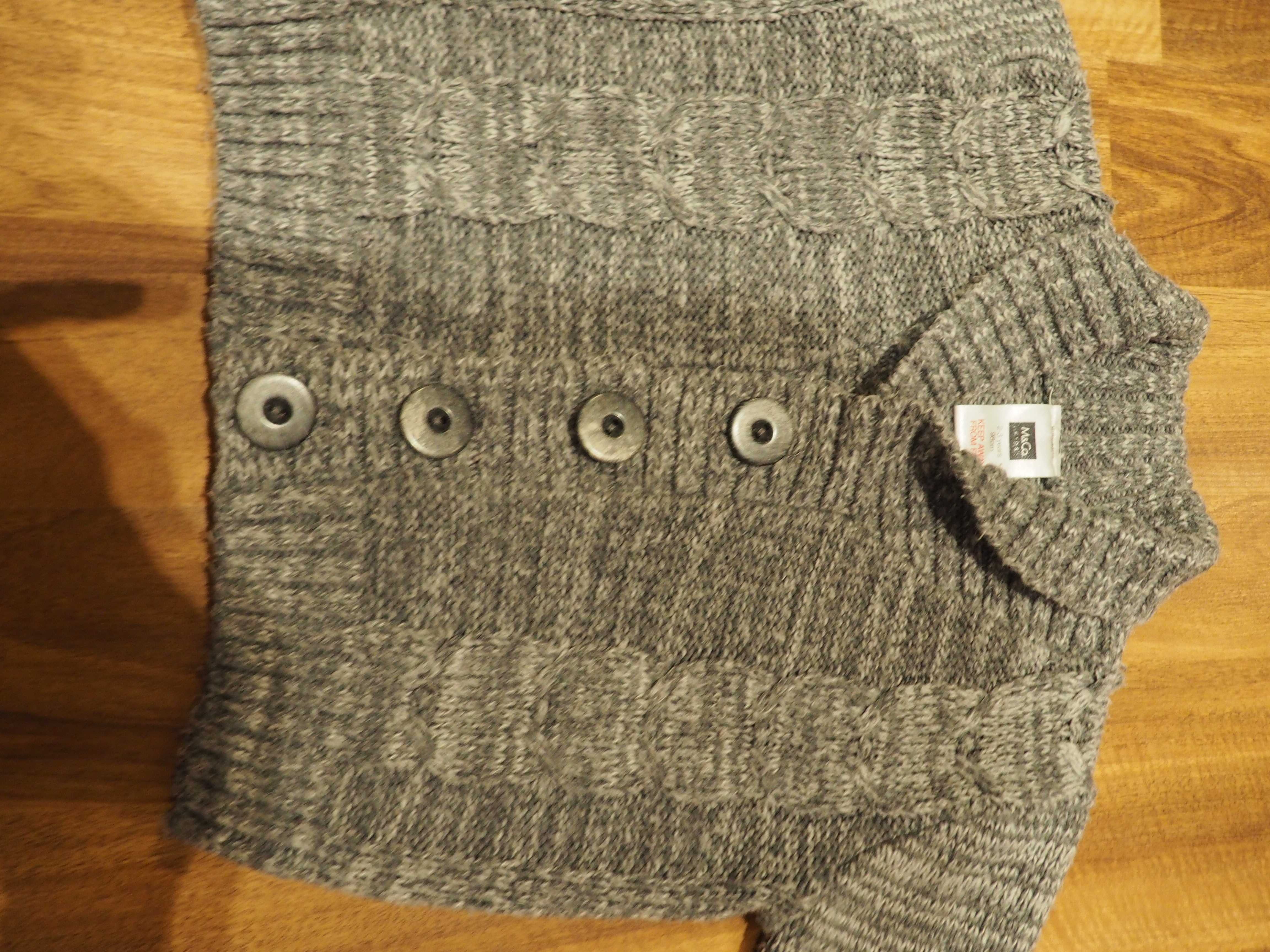 Ciepły szary sweter r. 98
