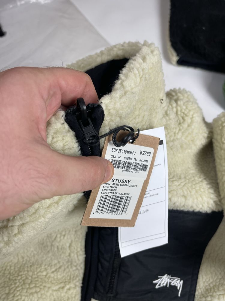 Двухстороння куртка stussy/ STUSSY sherpa/ весна куртка/ стусі шерпа