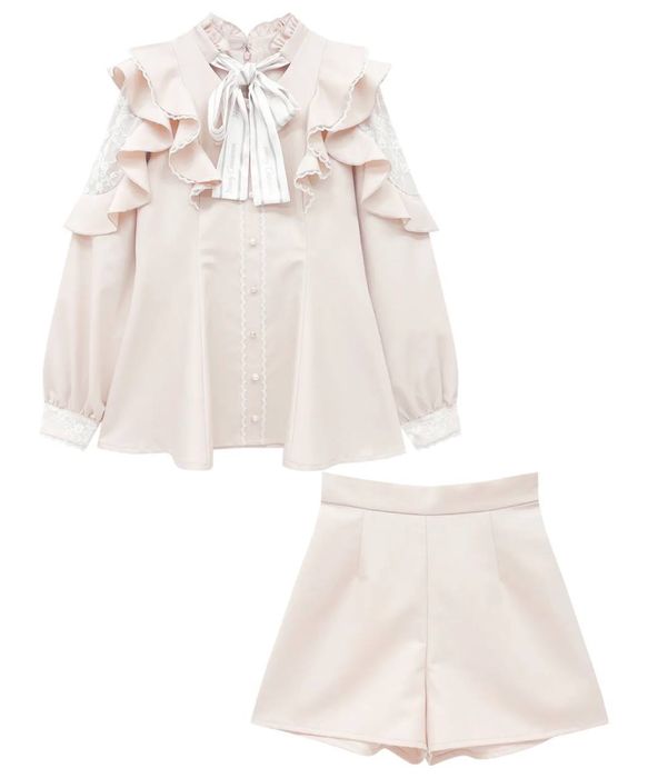 Костюм двійка рожевий Honey Cinnamon jirai kei ryousangata