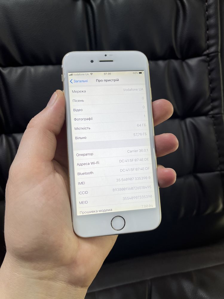 Iphone 6 64Gb Neverlock на экране скол