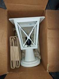 Lampa latarnia ogrodowa biała 230V.