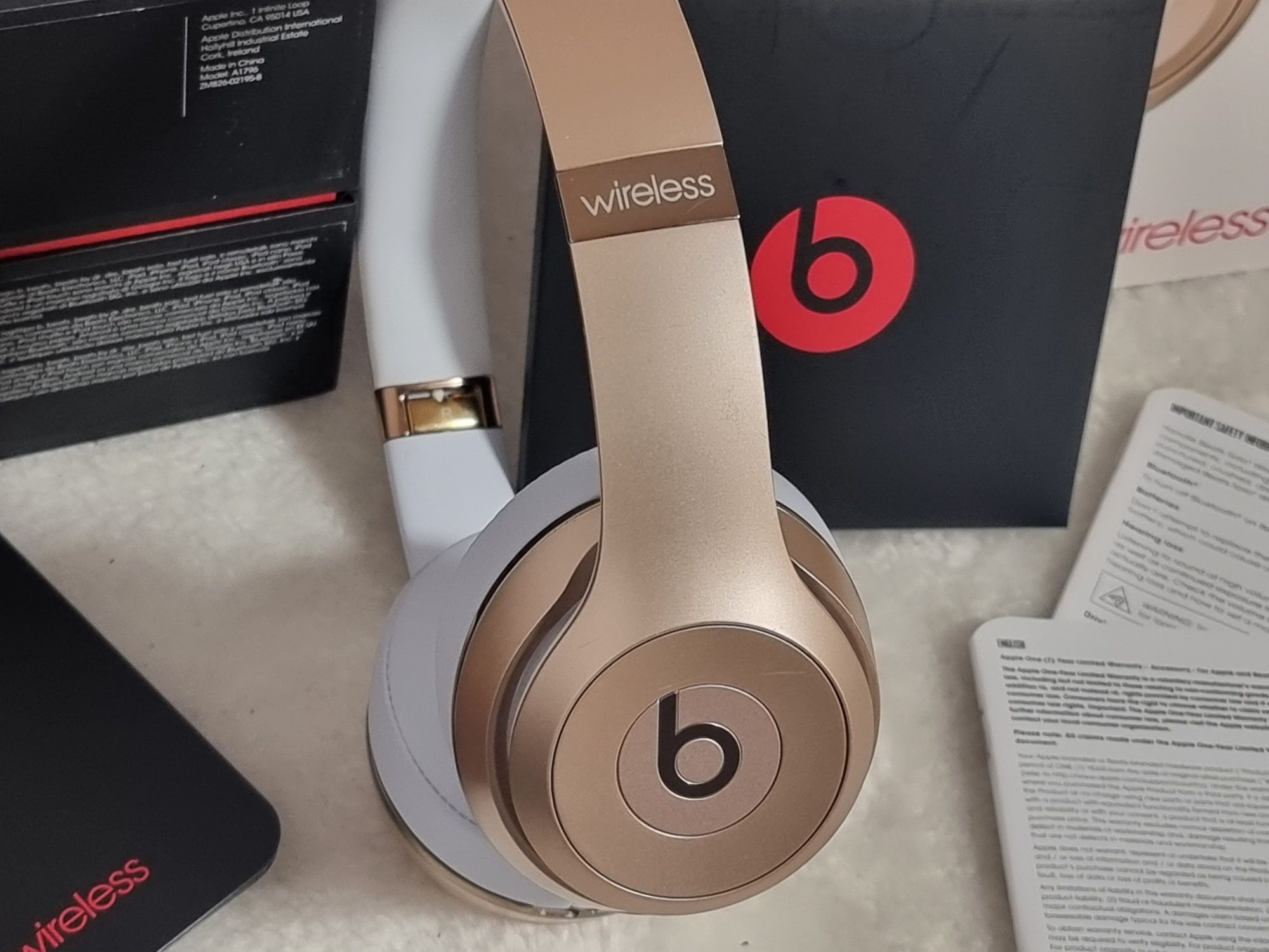 Beats by Dre Solo Wireless 3 Rose Gold słuchawki bezprzewodowe złote