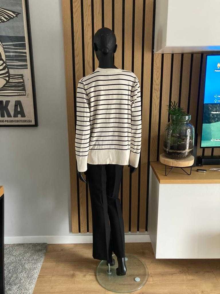 ZARA Dzianinowy sweter w paski r. XL 5536/228