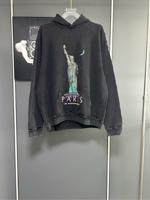 Off-white худи оверсайз вышивка мужское черное унисекс