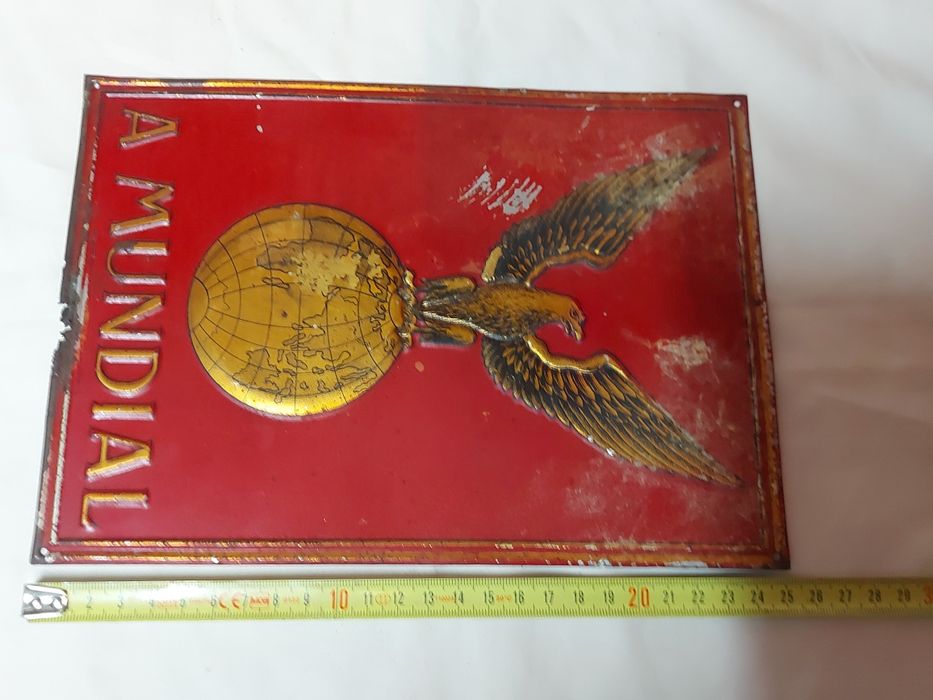 Antiga placa de seguros a Mundial