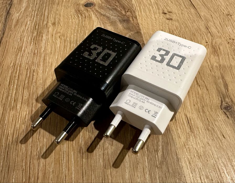 ładowarka 30W 2x usb-a usb-c do iPhone Samsung Xiaomi Motorolla Oppo