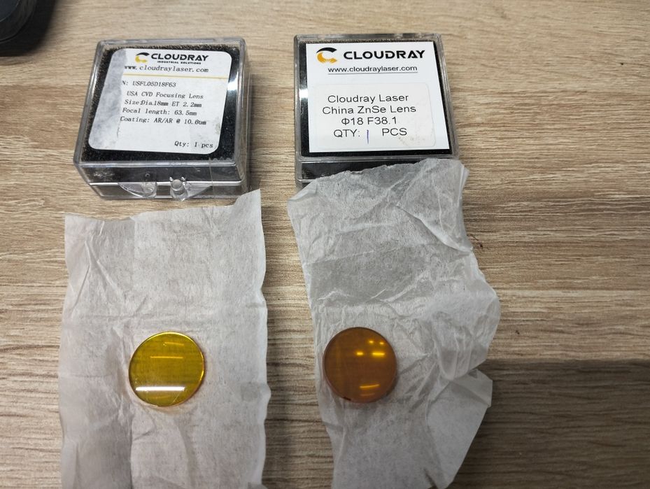 Soczewki 18mm laser CO2 CVD USA oraz ZnSe NOWE