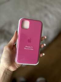 Чохол силіконовий IPhone 11 silicone case pink рожевий з мікрофіброю