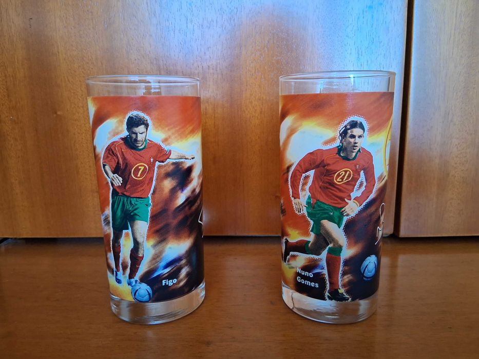 Copos de coleção de jogadores de futebol