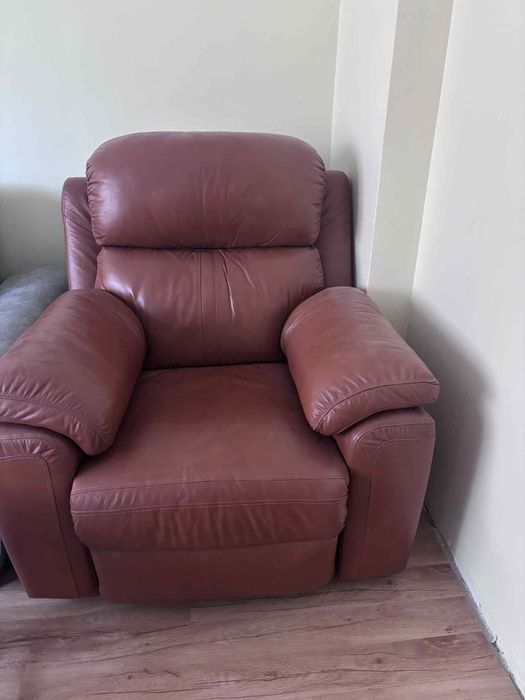 Fotel skórzany rozkładany