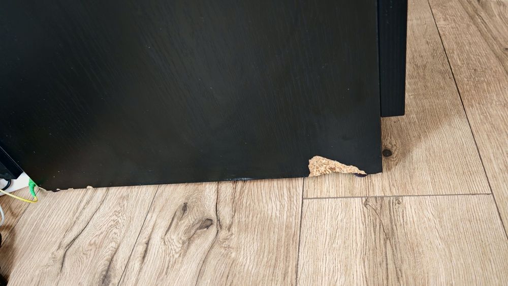 Komoda 161 x 80 x 48 czarne drewno