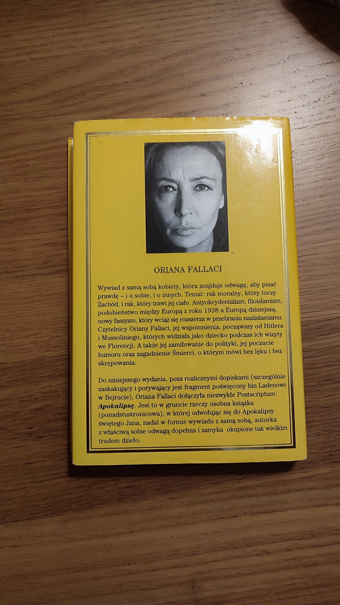 Oriana Fallaci - Wywiad z sobą samą, Apokalipsa.