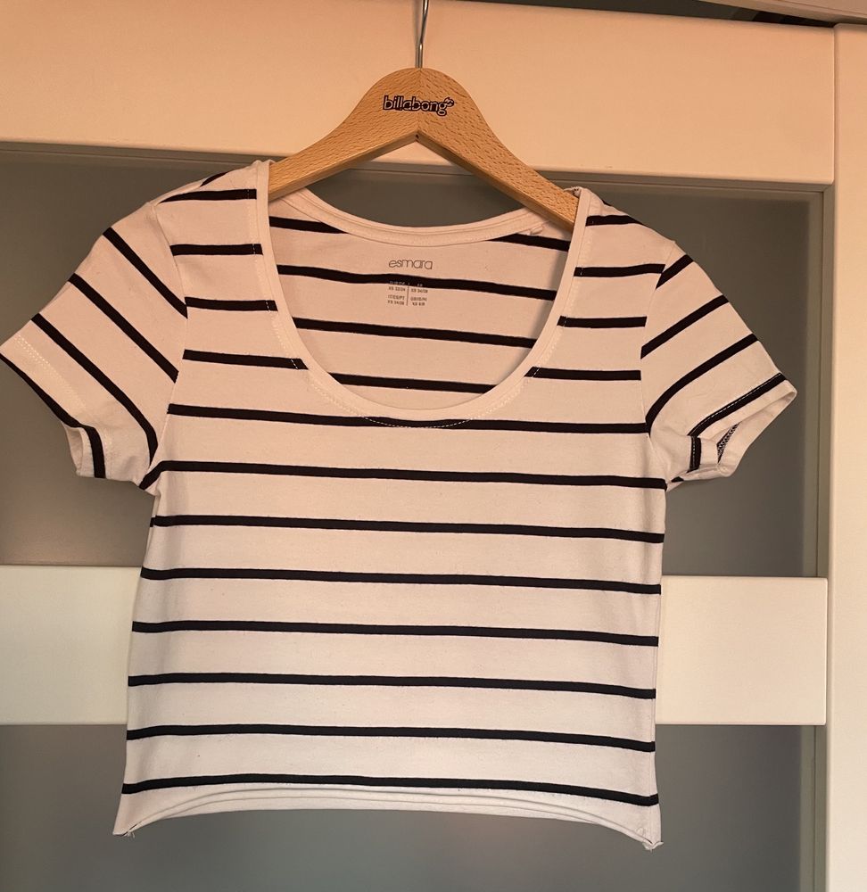 Koszulka top biala w paski