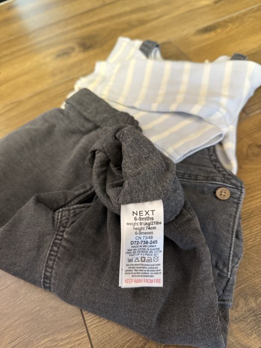 Джинсовий комбінезон next, набір некст, джинси і боді