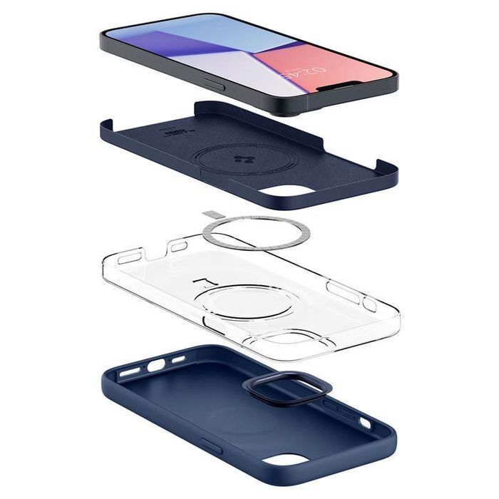 Etui Spigen Silicone Fit MagSafe iPhone 14 Plus, Niebieskie