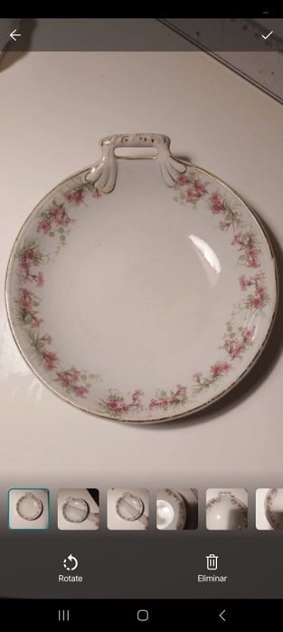 Taça antiga com dourados, loiça de Sacavem
Muito antigo
Diâmetro 15 cm