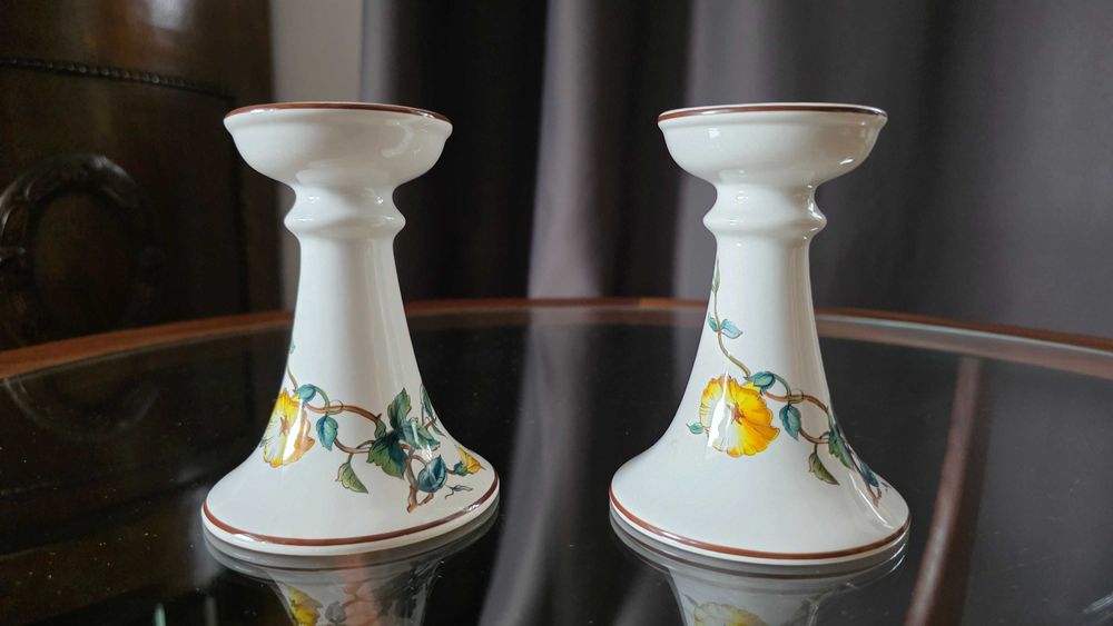 Villeroy &Boch,para świeczników z serii Botanika, stan idealny