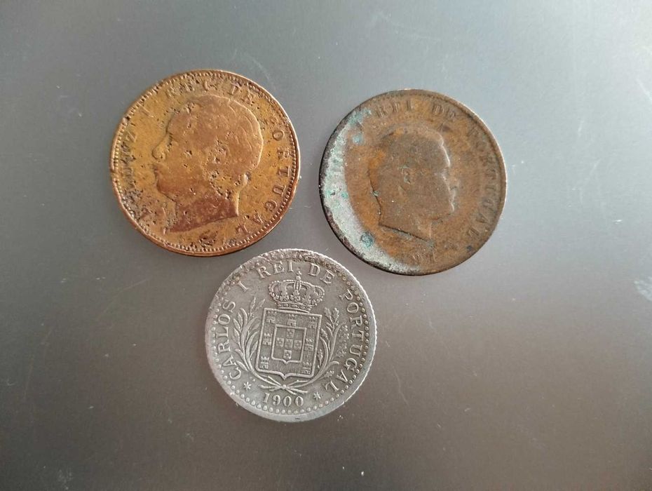 Moedas Portuguesas - Pack 10 Monarquia + 1 Rep. Colonial (Cabo Verde)