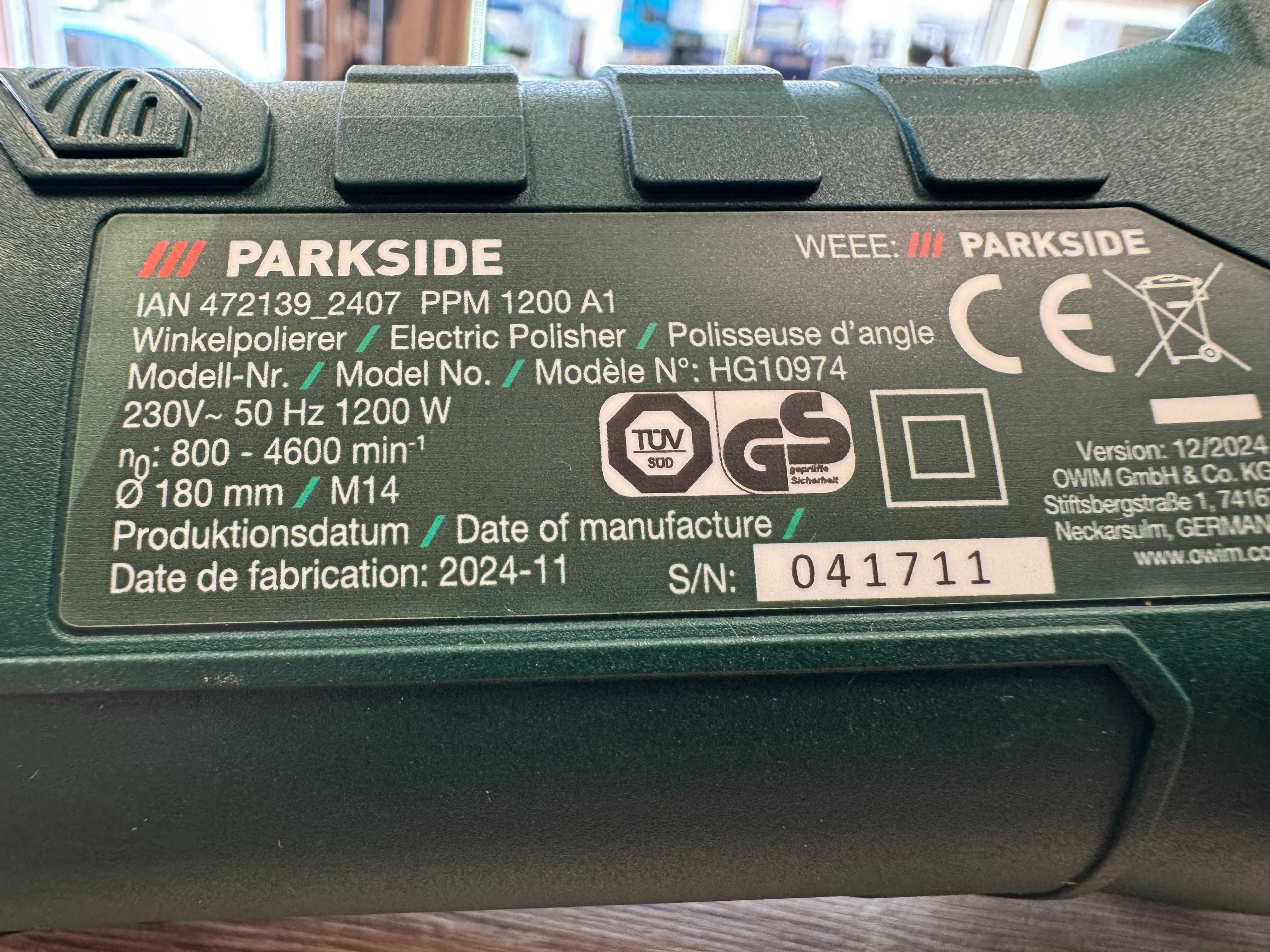 Polerka rotacyjna PARKSIDE PPM 1200 A1 1200W 180 mm mocna i precyzyjna