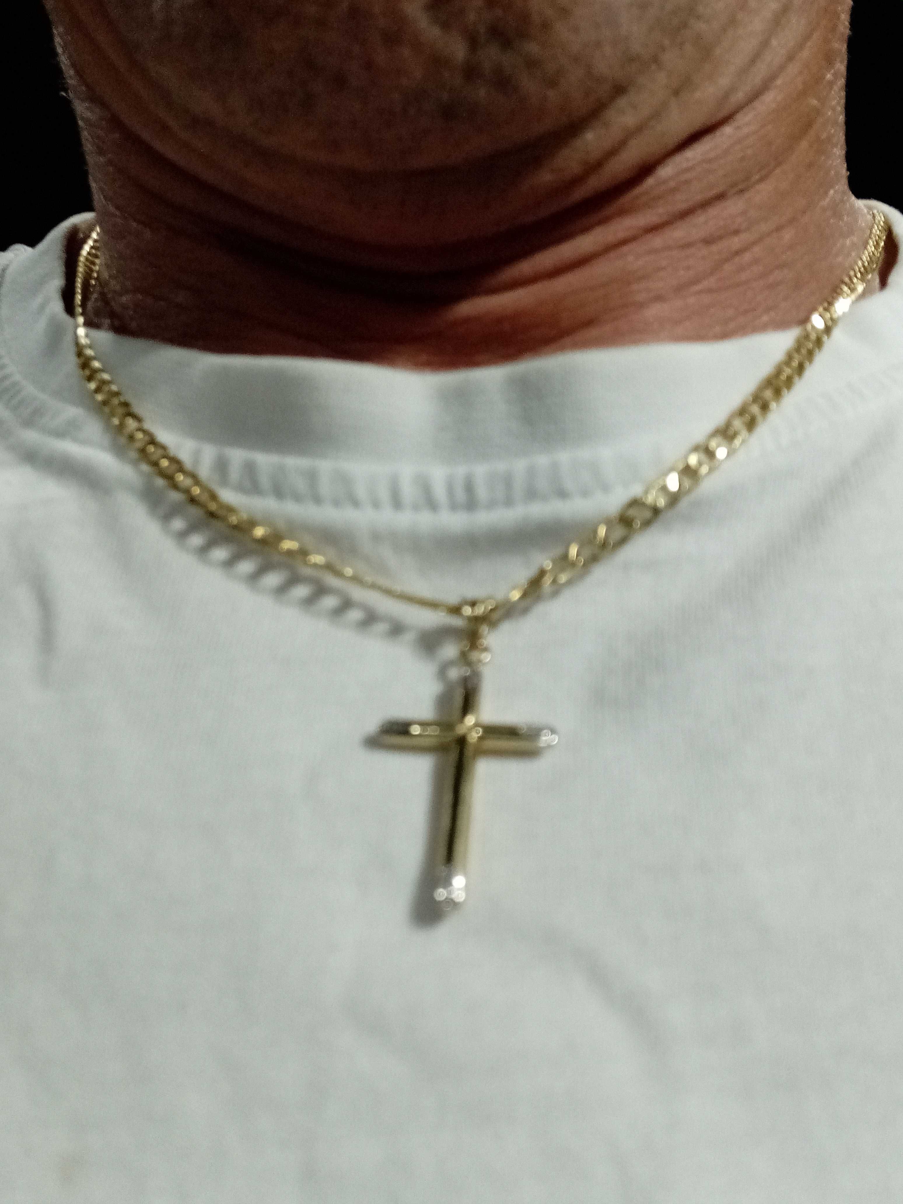 Złoty łańcuszek + krzyżyk