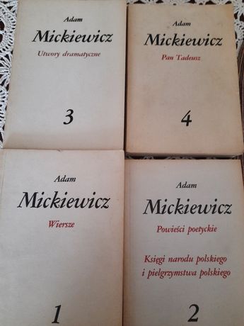 4 książki z serii Dzieła poetyckie Adama Mickiewicza