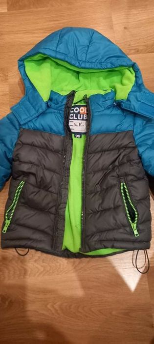 Kurtka zimowa Cool Club 98 bardzo ciepła + czapka i rękawiczki