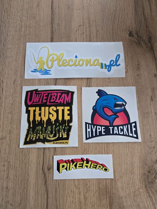 Naklejki wędkarskie zestaw 4 sztuk