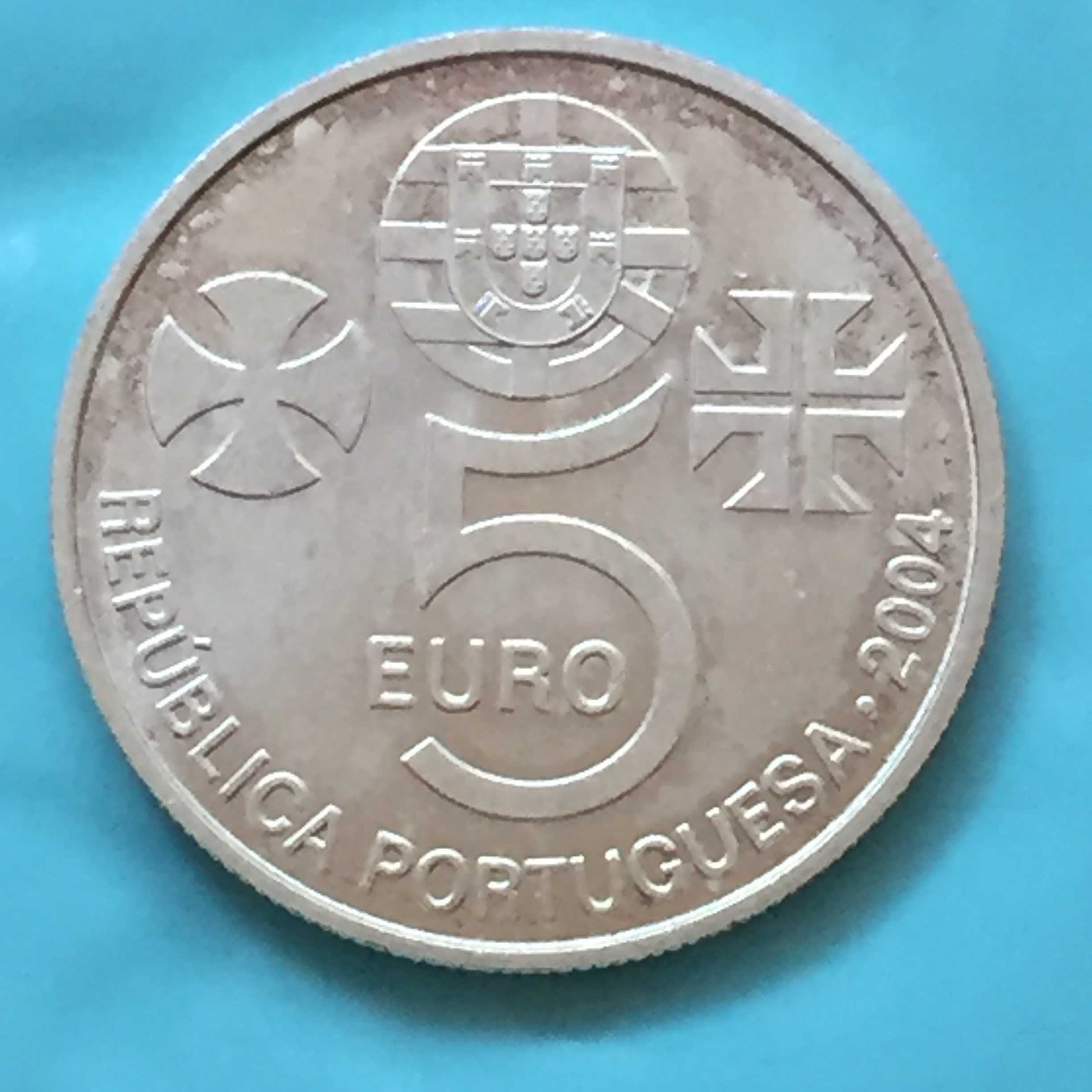 5 EURO 2004 - Convento de Cristo Tomar-Património M. UNESCO-prata