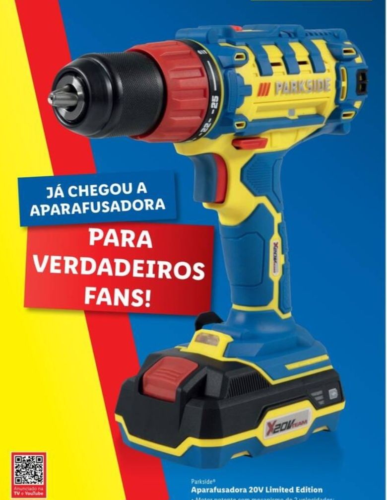 Aparafusadora parkside 20v edição limitada 
Com carregador e bateria