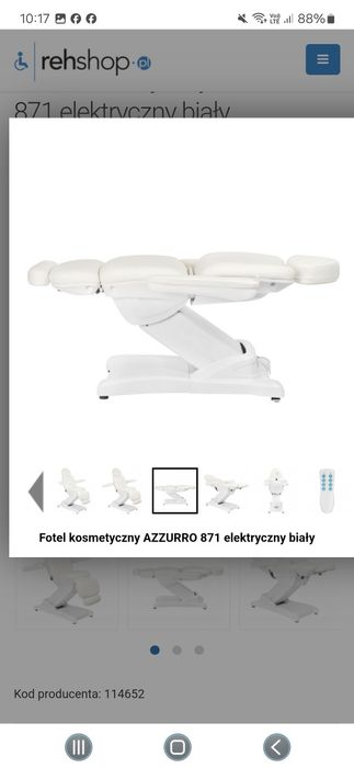 Fotel Kosmetyczny Nowy Elektryczny