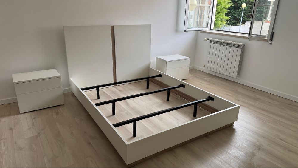 Conjunto cama e colchão