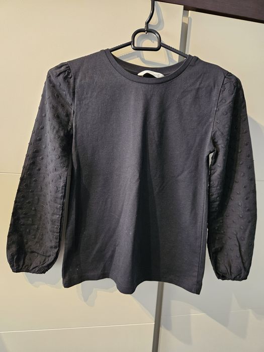Czarna elegancka bluzka Mango. 134 cm. 9 lat.