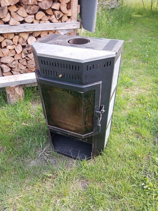 Ciepły Piec piecyk kominek koza kuchnia 9kW premium akumulatory granit