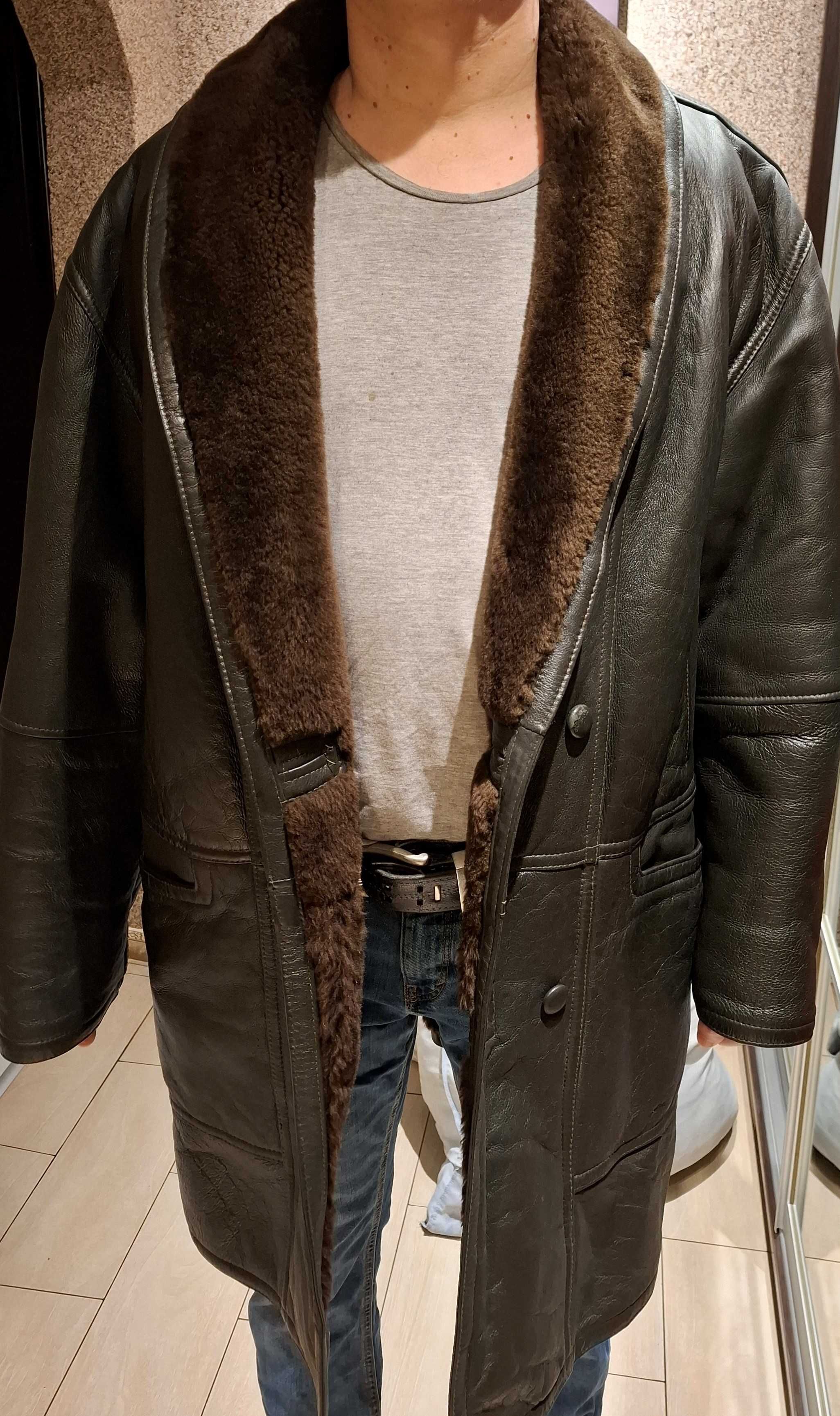 Дубленка мужская SHEARLING натуральная большой размер 54-56 (3XL/4XL)