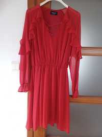 Czerwona sukienka Mohito r.36
