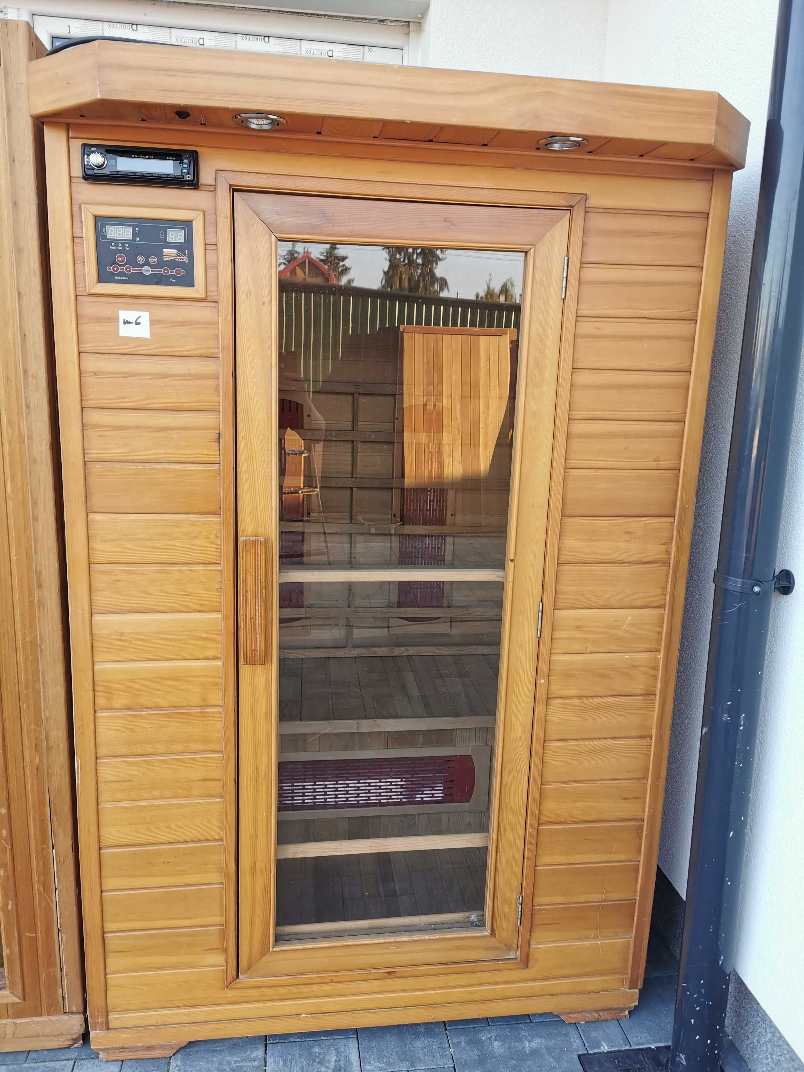 Sauna na podczerwień INFRAROT sucha Infrared Radio LED 90x90 110x100