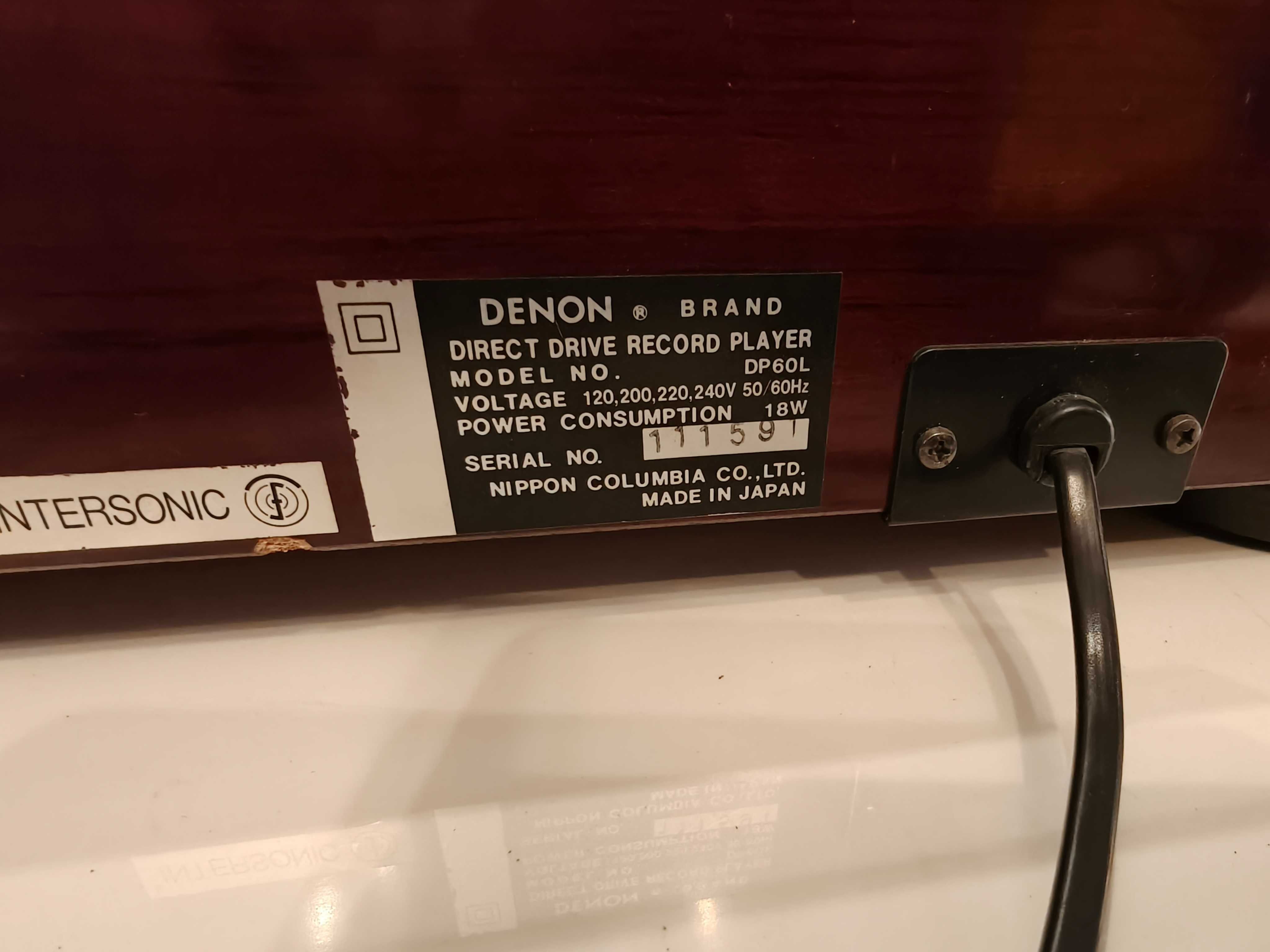DENON DP-60L ! D. Drive ! Wersja Europejska ! Nowa pokrywa ! Shure