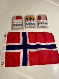 Flaga 12x18 cali nylon Norwegia jacht bandera łódź