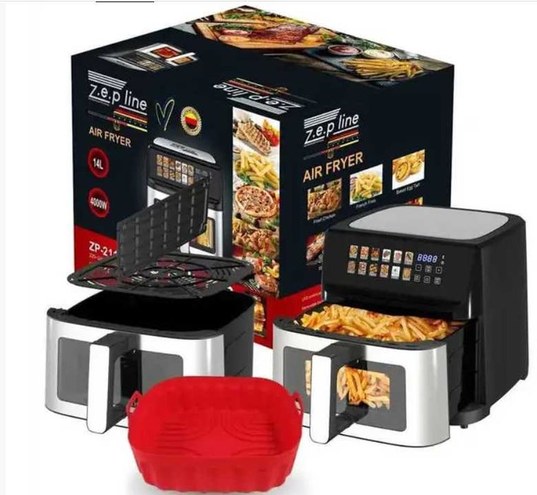 Аерофрітюрниця zepline-109-211 Аерогриль повітряна фритюрниця 12-14л