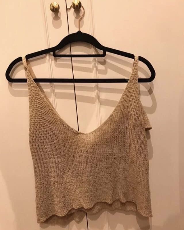 Top de malha zara tamanho M