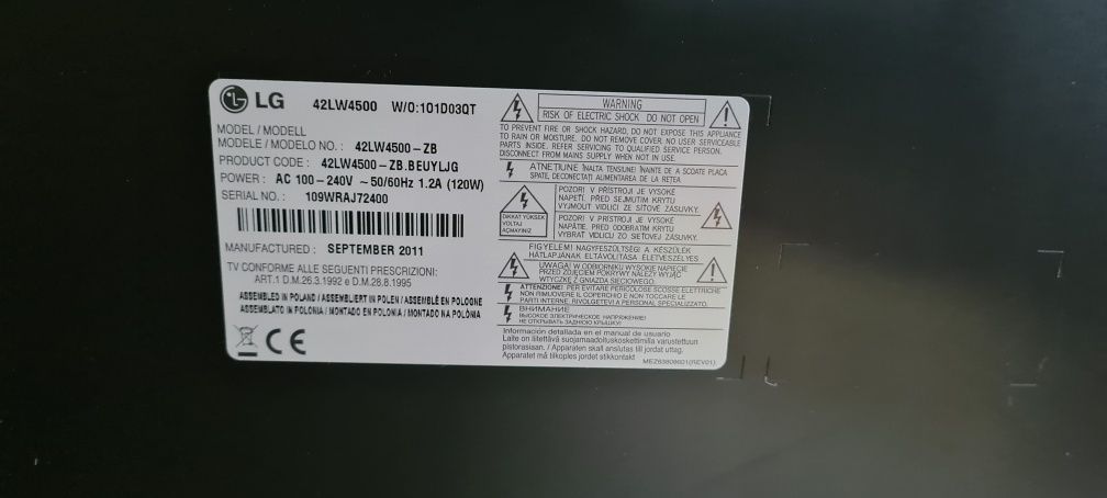 Telewizor LED LG Cinema 3D 42LW4500