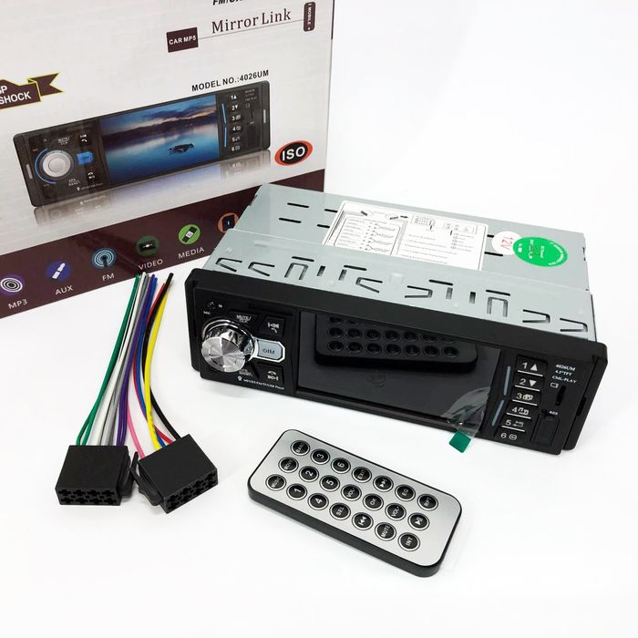 Автомагнітола MP5 4026UM з екраном 4.1 дюйми, AUX вхід, Bluetooth, 1 D