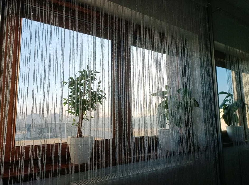 Firany makaron białe połyskujące 140 x 250 cm ! 2 sztuki !