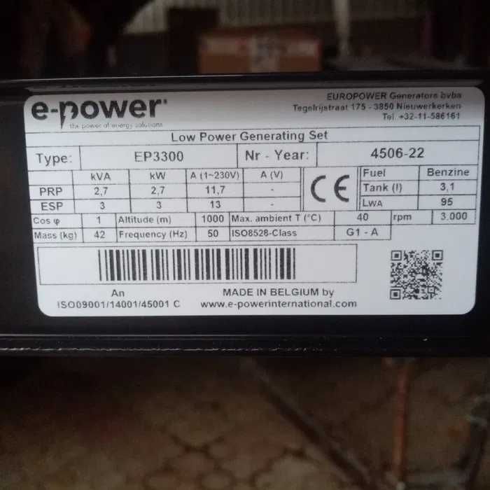 Електростанція 3,0 кв. Honda Europovet EP 3300. В наявності.