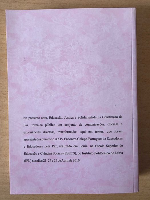 Livro "Educação, Justiça e Solidariedade na Construção da Paz"