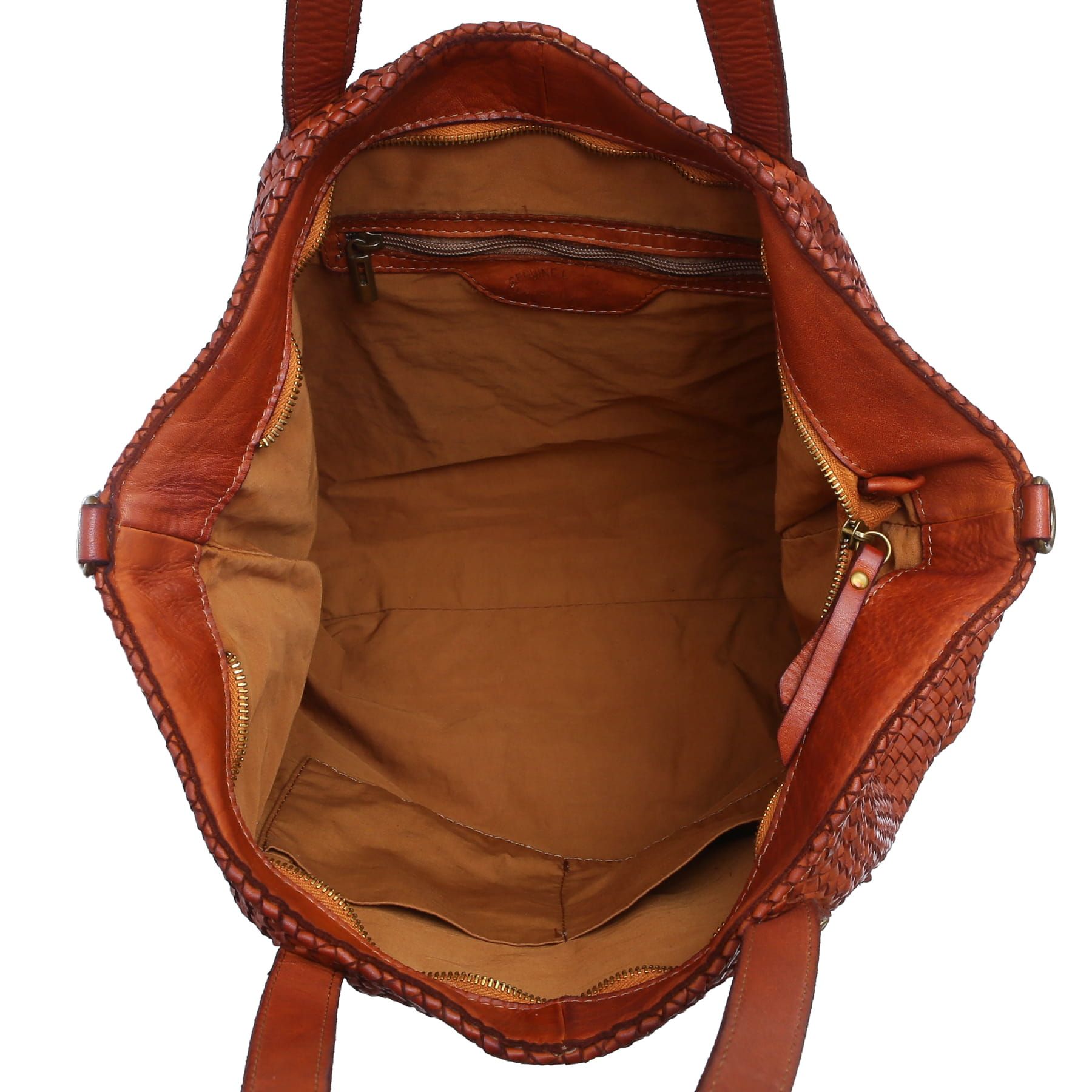 VERA PELLE torebka skórzana shopper pleciona vintage V533 czarna