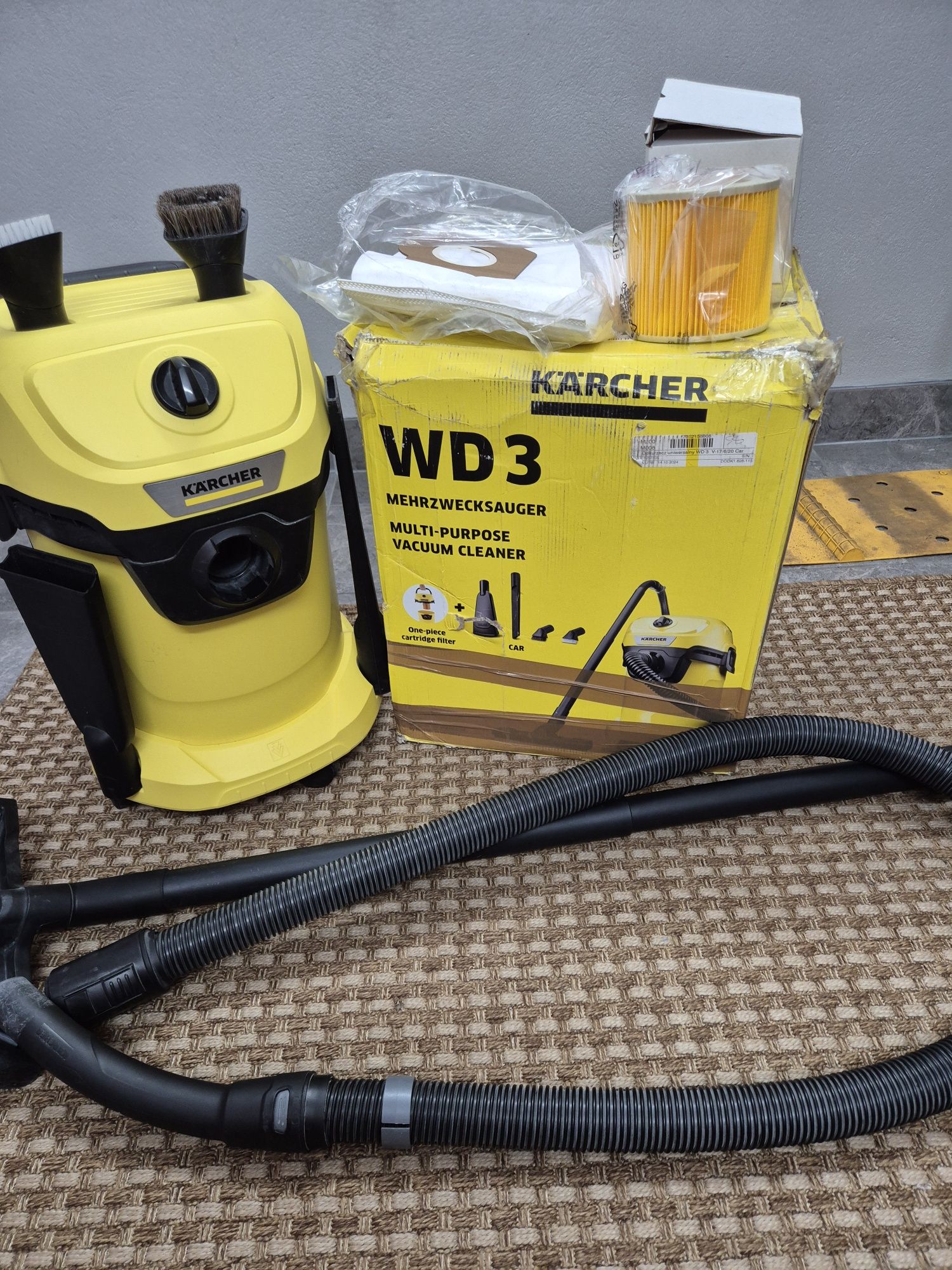 Odkurzacz przemysłowy Karcher WD 3, gwarancja
