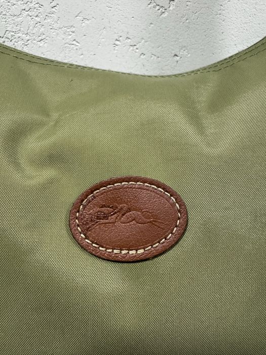 Torebka Longchamp shopperka listonoszka torba na ramię zielona