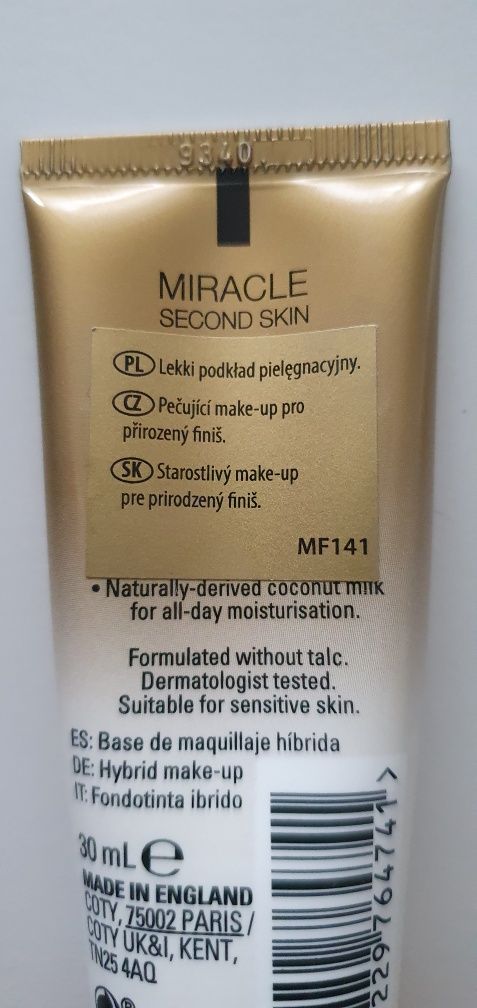 Max Factor Miracle Second Skin Hybrid Foundation